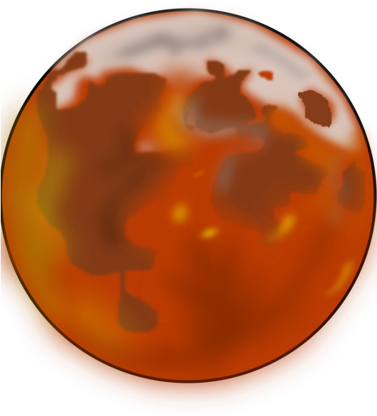 Planet Mars Earth Saturn Long Tail Keyword - Circle Clipart (531x586), Png Download