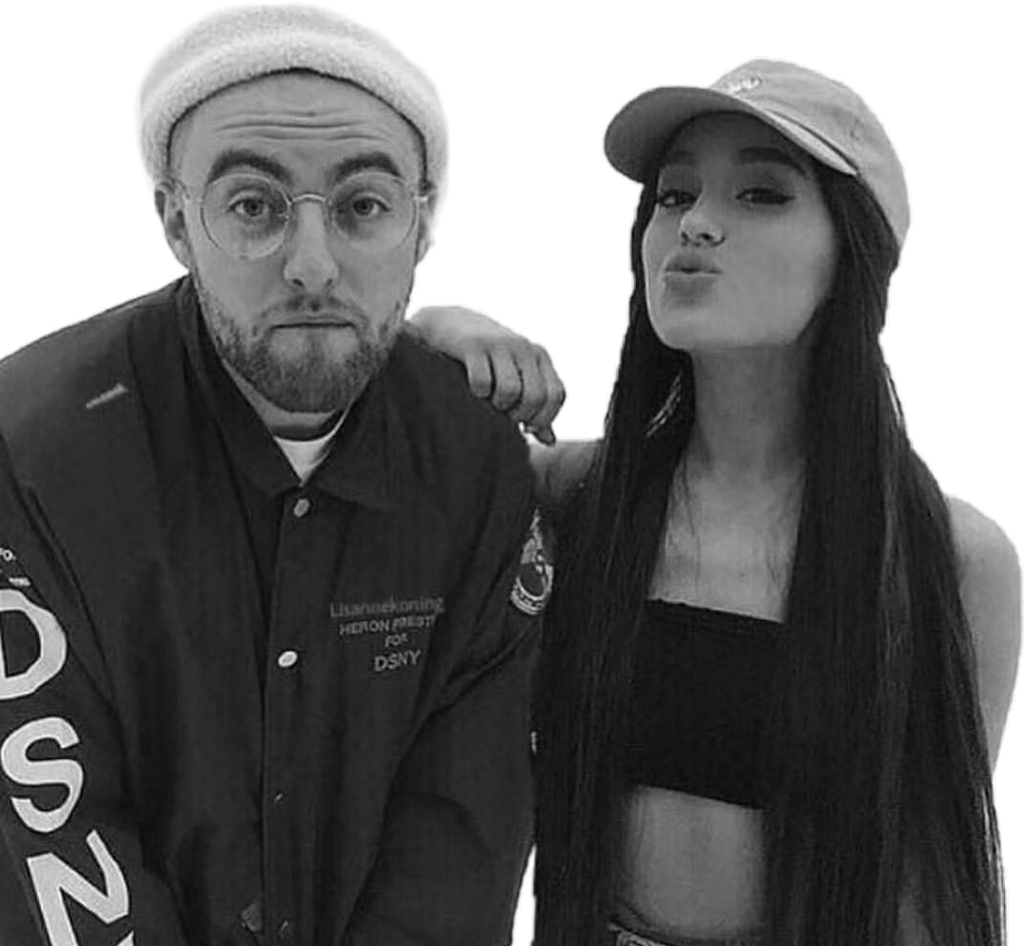 Macmiller Arianagrande Macandari There Aren't Any Mac - Ariana Grande Clipart (1024x946), Png Download