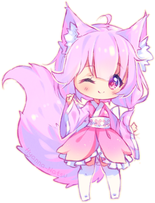 Image Result For Hyanna Natsu Chibi Chiye - Anime Kawaii Chibi Hyanna Natsu Clipart (632x800), Png Download