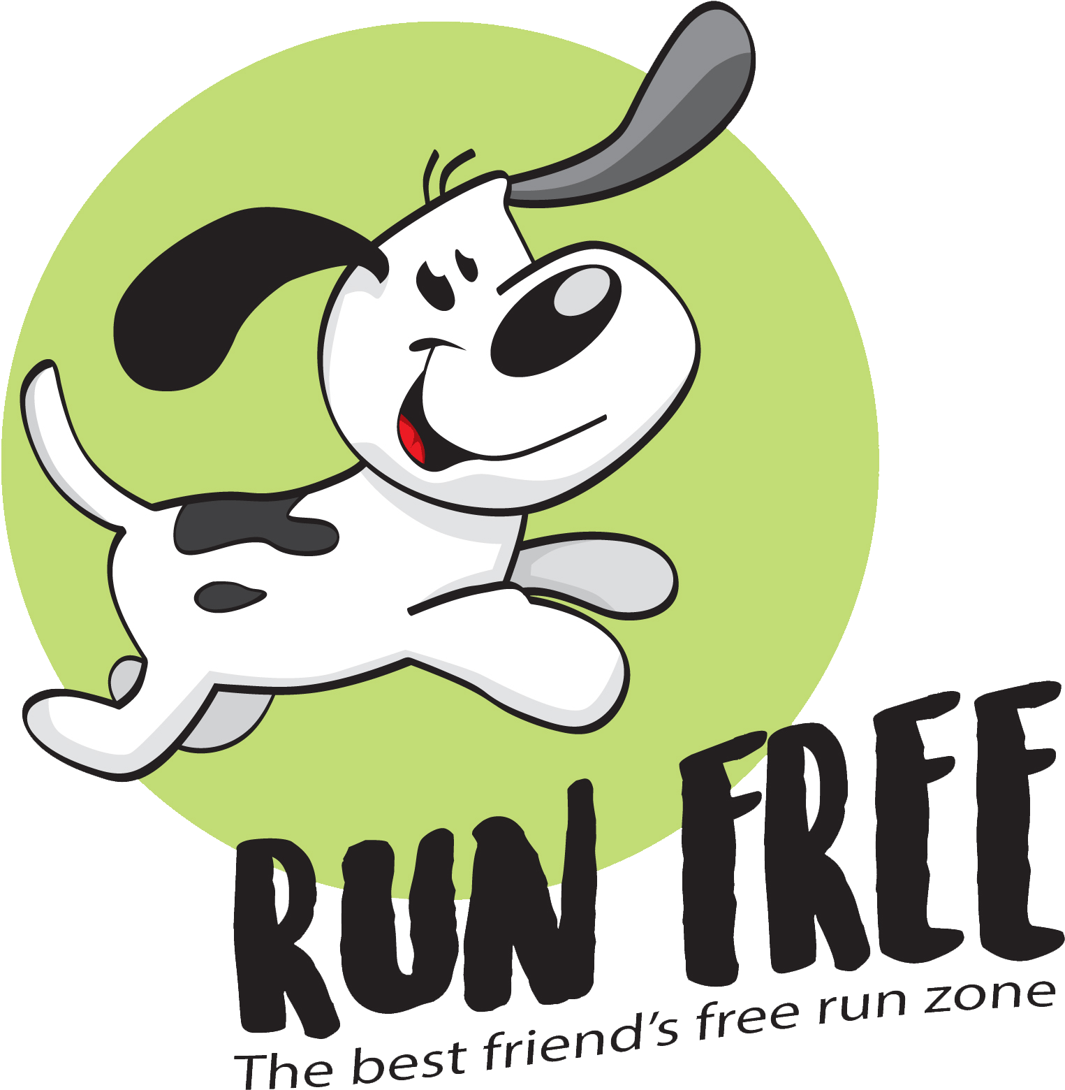 Run Free Dog Fields Ltd - Cartoon Clipart (1654x1654), Png Download