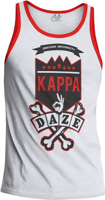 Kappa Alpha Psi Rings Kappa Alpha Psi School Daze Tank - Greek Line Omega Psi Phi Clipart (628x720), Png Download