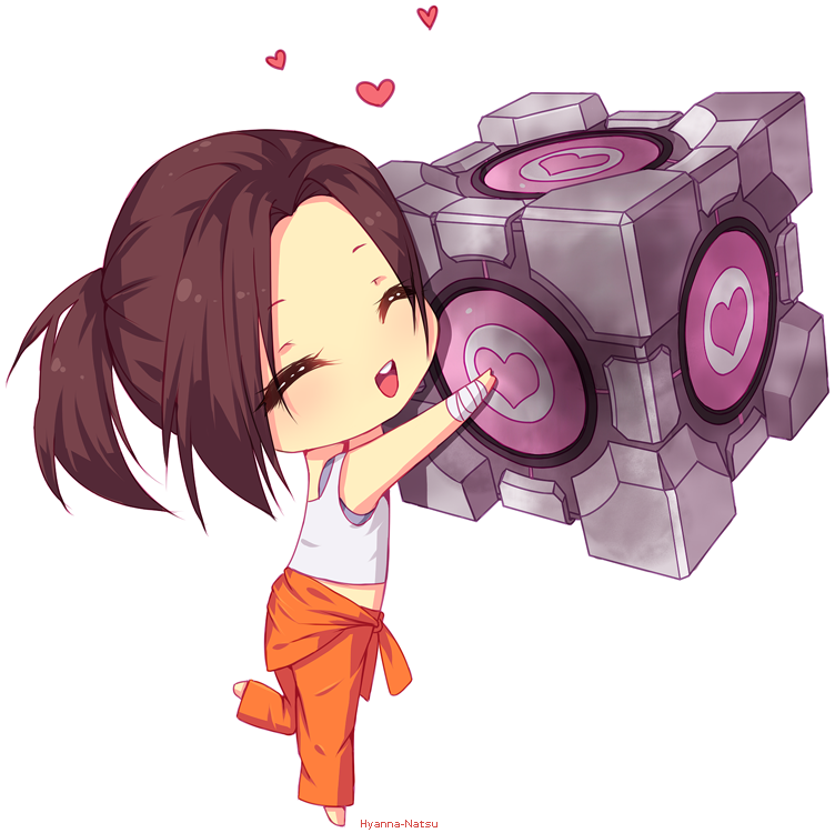 Portal Clipart Portal Game - Portal Chell Chibi - Png Download (752x750), Png Download