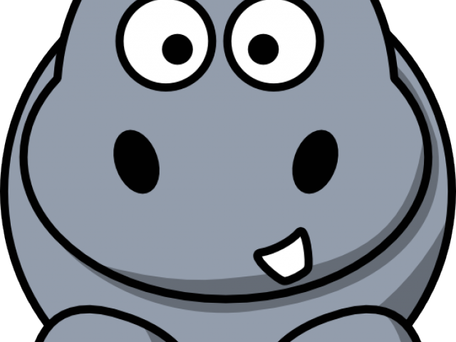 Chibi Clipart Hippo - Animales Por La H - Png Download (640x480), Png Download