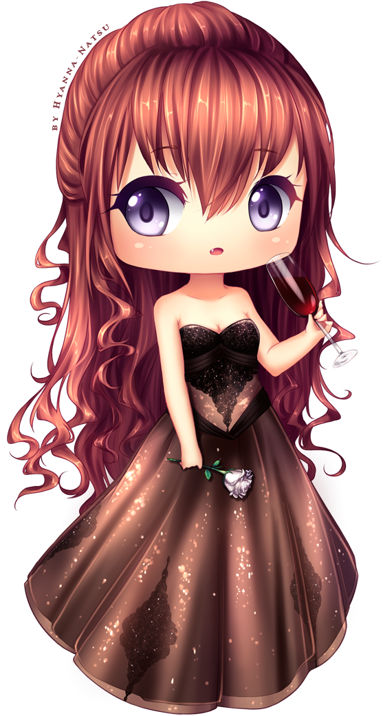 Long Hair Chibi Girl , Png Download - Dibujos De Muñecas Anime Clipart (557x1040), Png Download