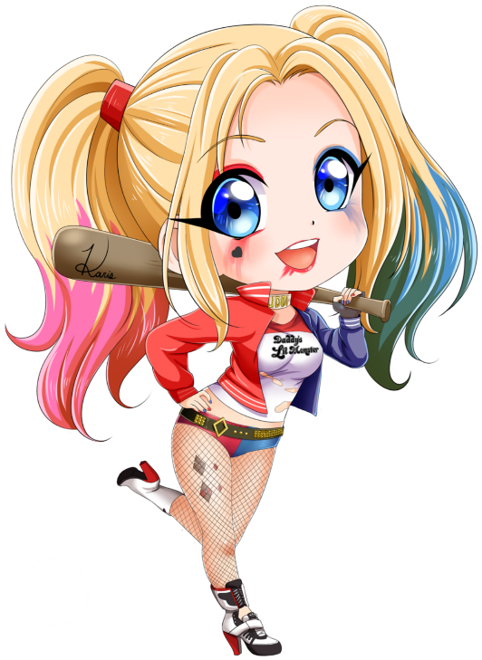 #chibi #harley #quinn #harleyquinn #suiside Squad - Harley Quinn Dibujos Animados Clipart (1024x1024), Png Download