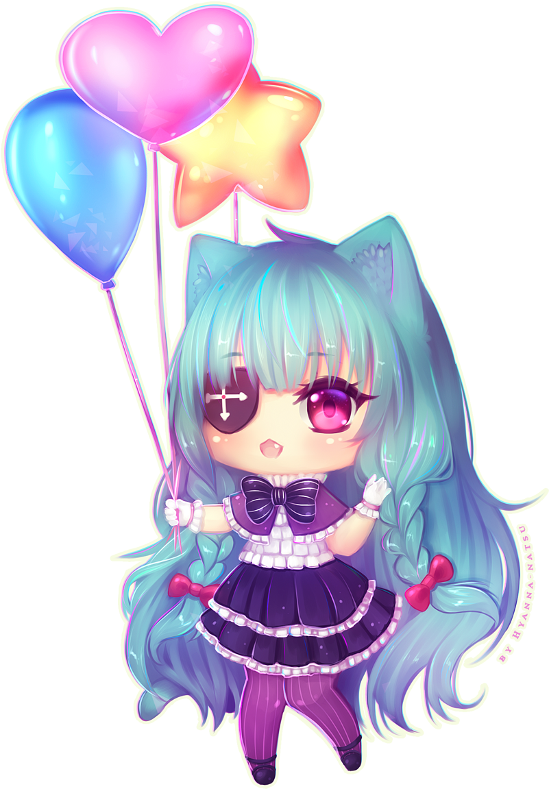 Eurus Clipart Chibi - Hbd Neko - Png Download (812x1165), Png Download