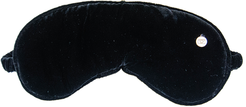 Bo Black Silk Velvet Sleeping Mask - Leather Clipart (848x371), Png Download