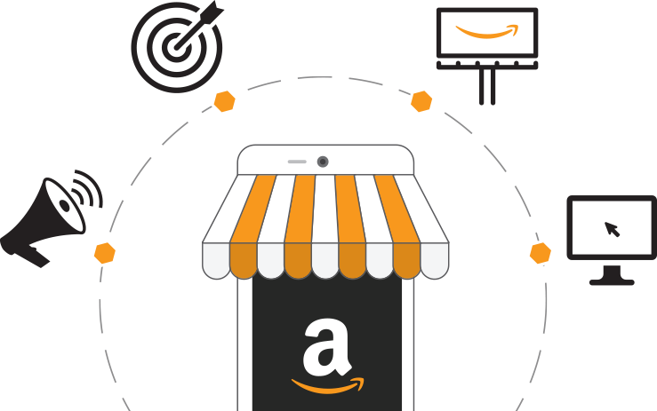 Today Amazon Sells Over 132 Million Products In Uk, - Amazon Advertising Clipart (739x463), Png Download