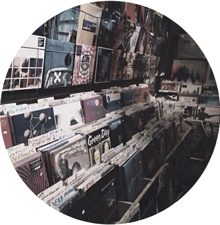 Grunge Music Tumblr Aesthetic Album Record Niche Icon - Vintage Grunge Indie Aesthetic Clipart (749x766), Png Download