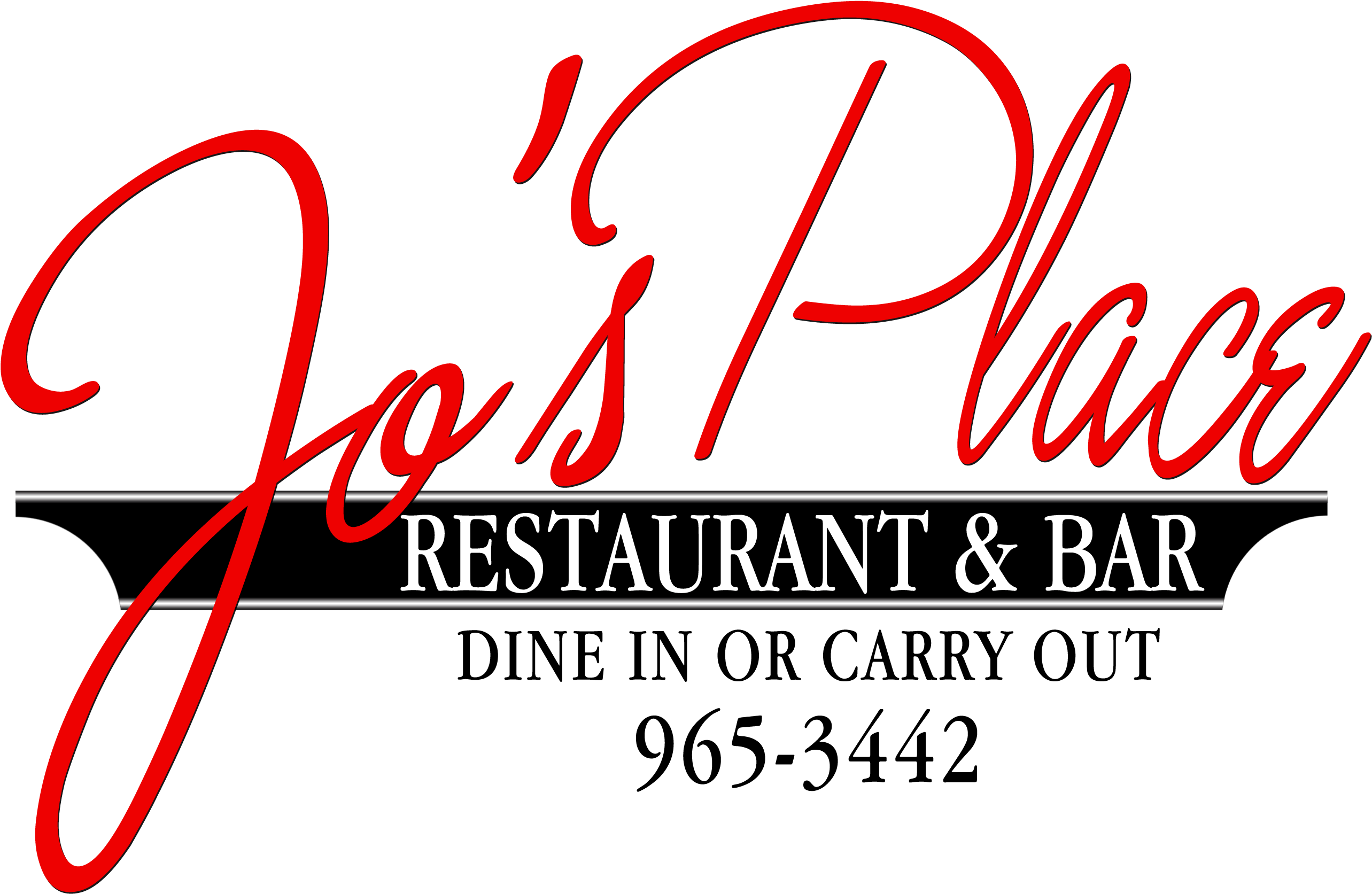 Jo's Place Sign No Border - Calligraphy Clipart (2700x1800), Png Download