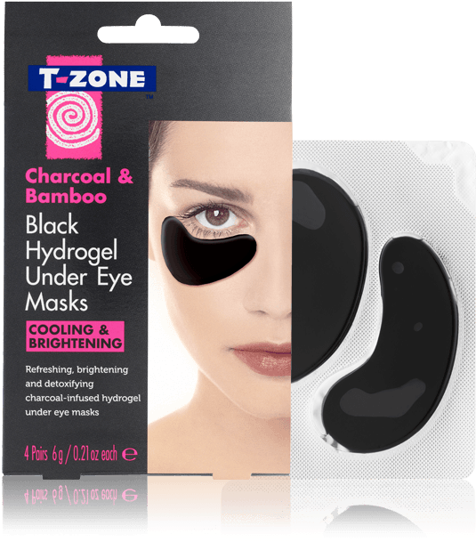 Black Hydrogel Under Eye Masks - Black Under Eye Mask Clipart (558x733), Png Download