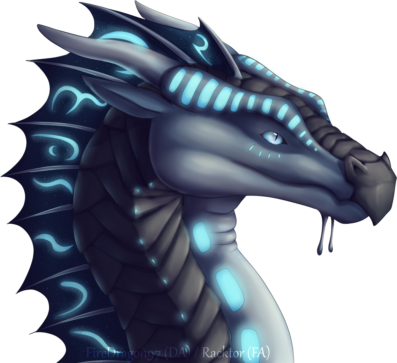 Commission - Anglerfish - Wings Of Fire Nightwing And Seawing Mix Clipart (1400x1400), Png Download