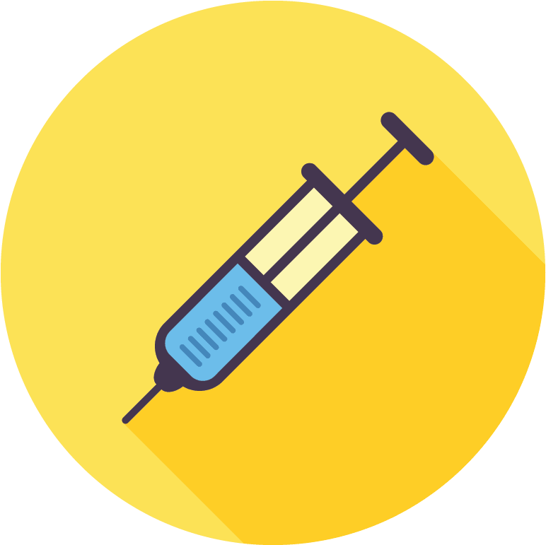 Flat Syringe Icon - Vaccin Dessin Clipart (900x900), Png Download