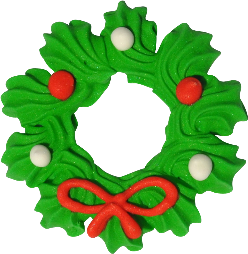 2" Christmas Wreaths - Wreath Clipart (865x886), Png Download