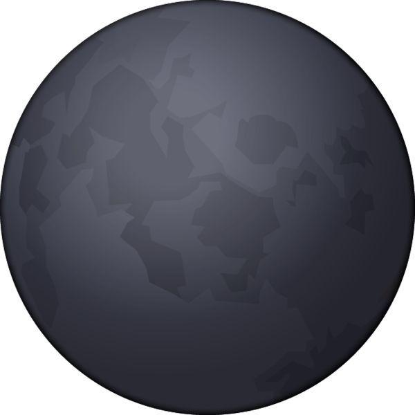 Black Moon Emoji Png Clipart (600x600), Png Download