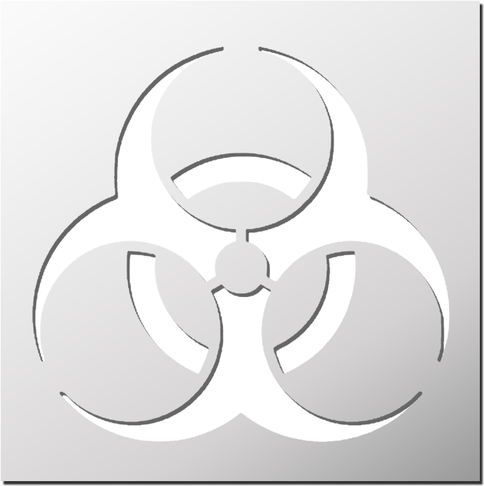 Pochoir Biohazard - Circle Clipart (800x800), Png Download