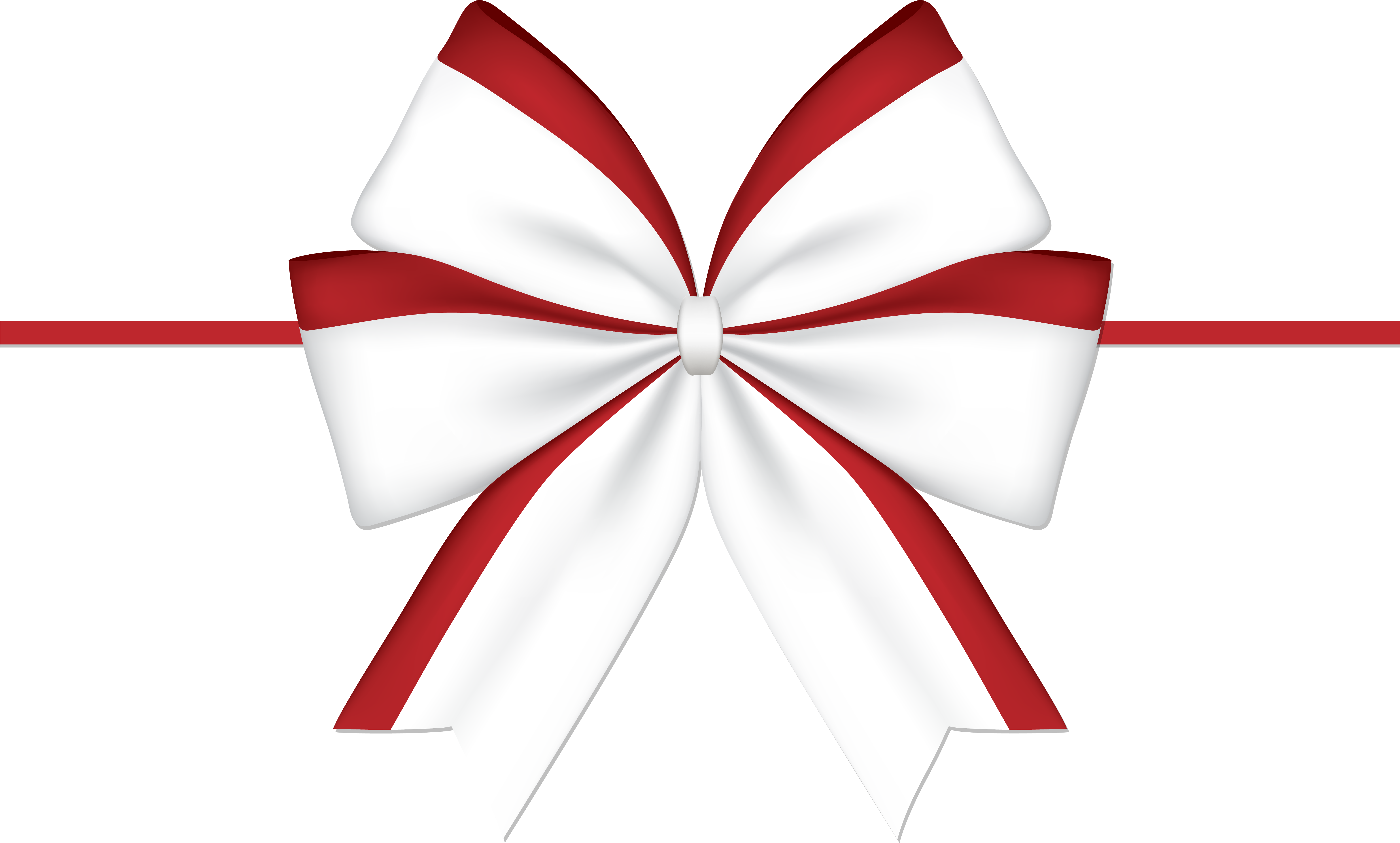 Visit - Red And White Bow Clipart (6258x3920), Png Download