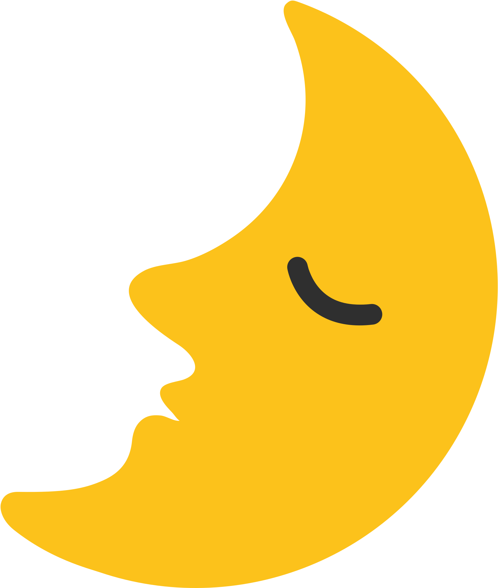 Crescent Moon Emoji Png - Emoji 🌛 Clipart (2000x2000), Png Download