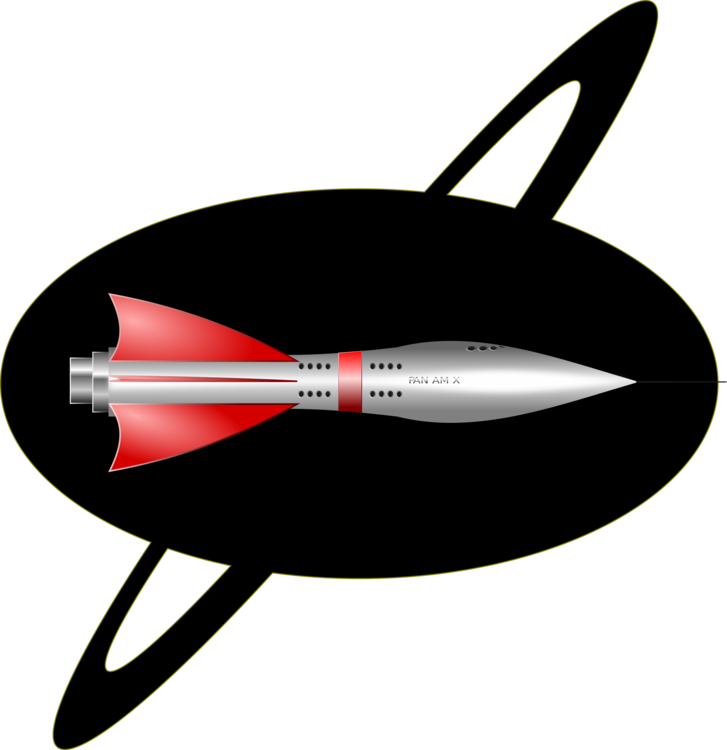 Spacecraft Rocket Launch Missile Booster - 1950s Rocket Ship Clipart (727x750), Png Download