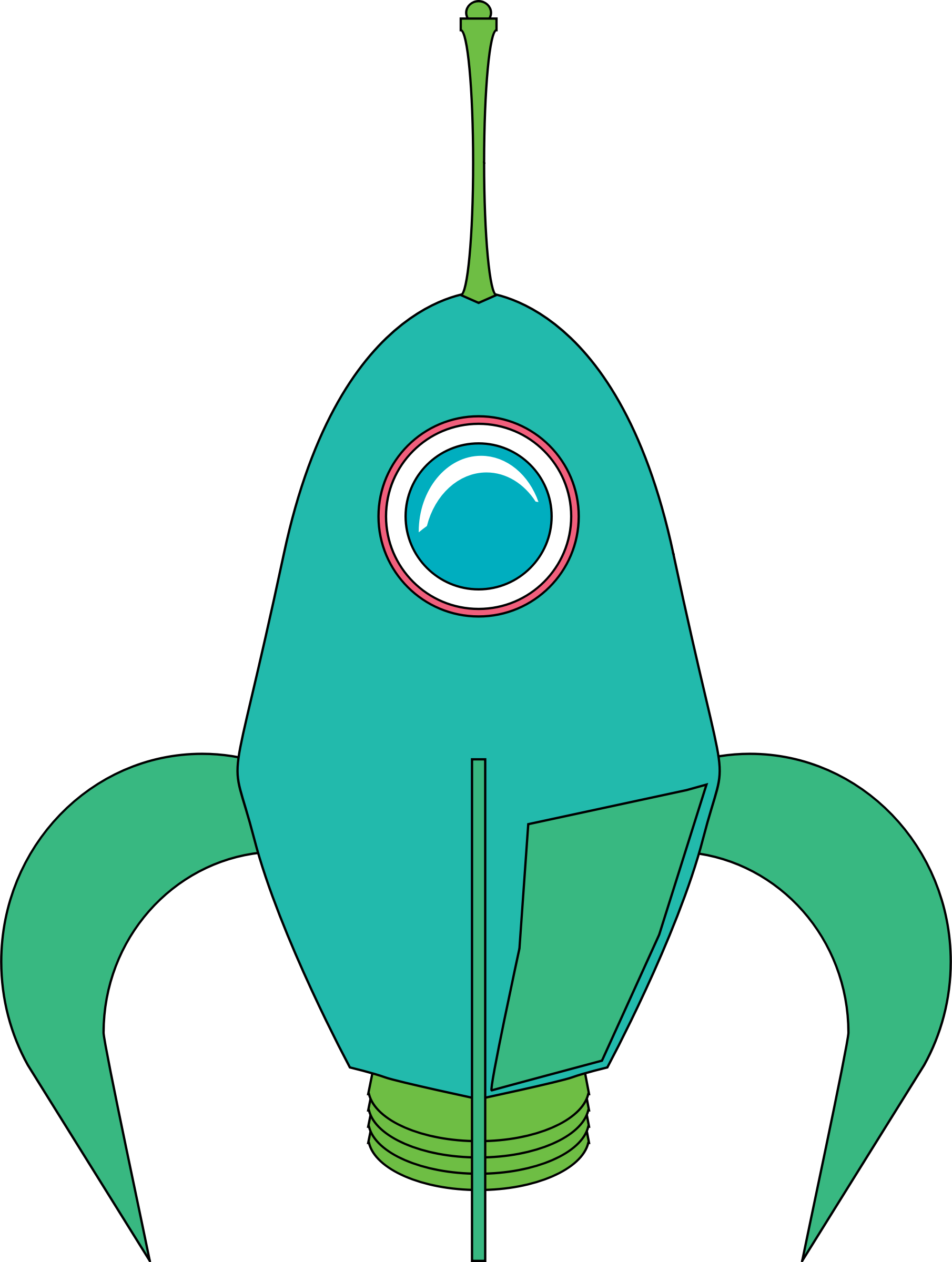 Clipart Futuristic Rocket - Futuristic Clipart - Png Download (1810x2400), Png Download