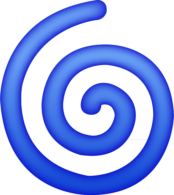 Free Ball And Moon Emoji - Blue Swirl Emoji Clipart (570x640), Png Download