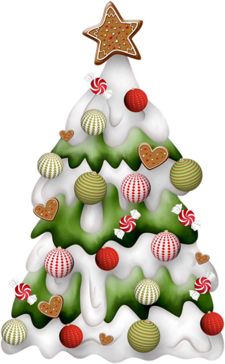Christmas Tree Clipart Snowman - Winter Christmas Tree Clipart - Png Download (800x1285), Png Download