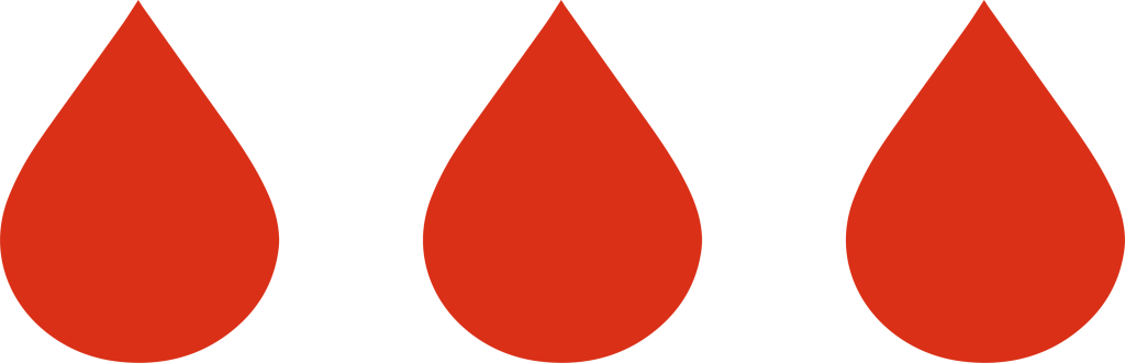 Blood Droplets - Drop Clipart (1024x331), Png Download