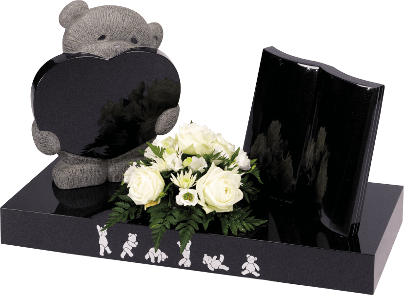 Children's Memorials & Headstones - Tumbling Ted Headstone Clipart (830x610), Png Download