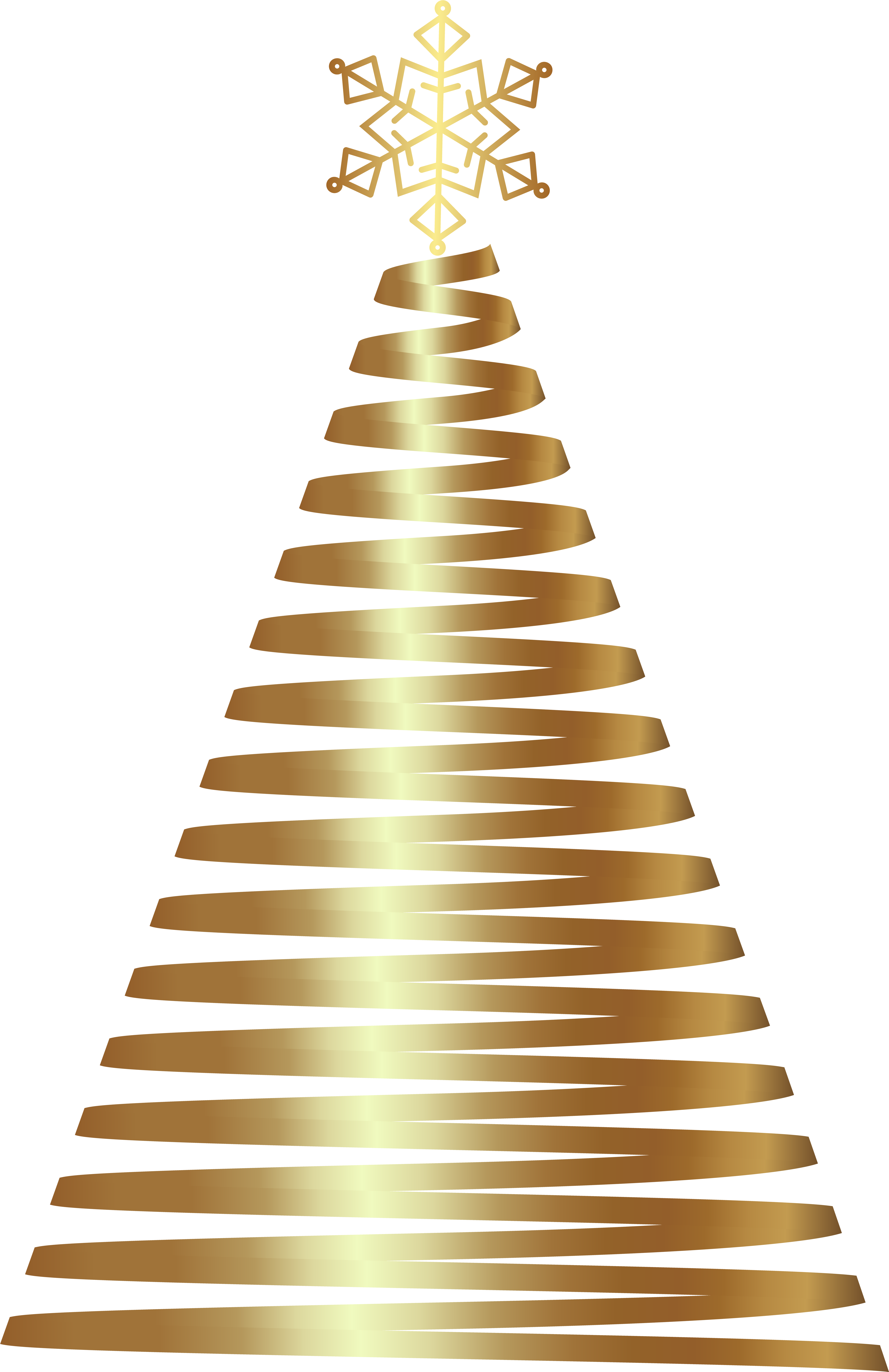 Christmas Tree Gold Vector Png Clipart (5181x8000), Png Download