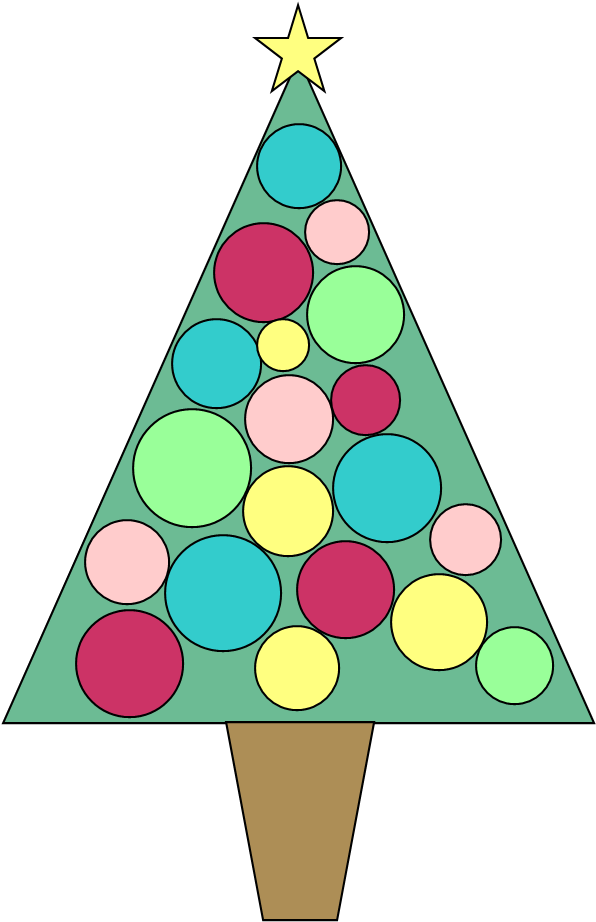 Free Printable Christmas Tree Clipart - Retro Christmas Tree Clipart - Png Download (790x1088), Png Download