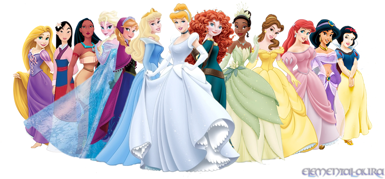 College Guys Have A Debate On Their Favorite Disney - All Of The Disney Princess Clipart (1333x601), Png Download