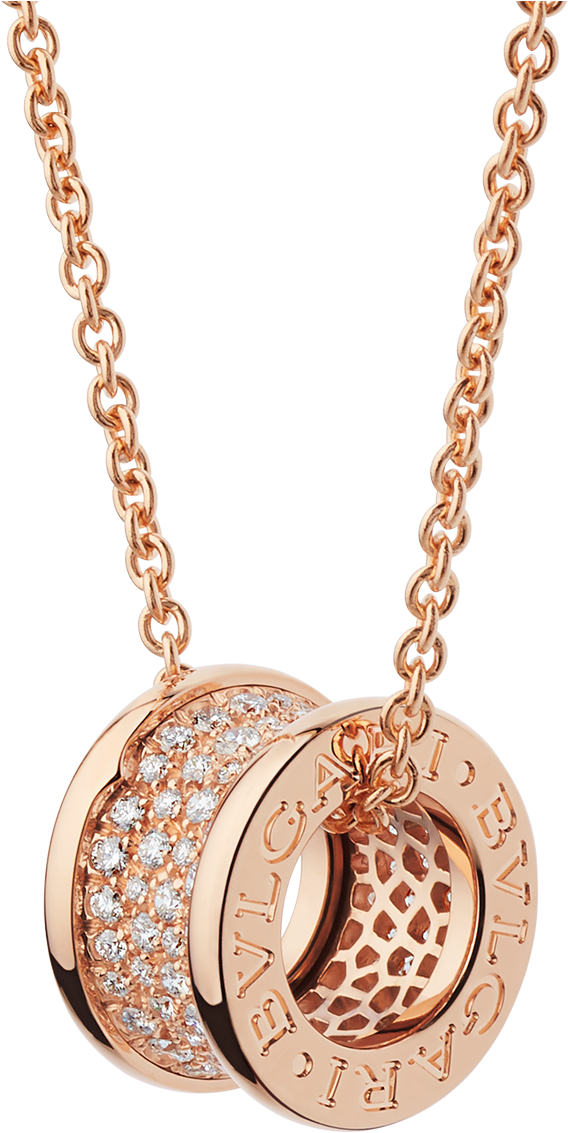 Zero1 Necklace Necklace Rose Gold Pink - Rose Gold Bvlgari Necklace Clipart (1800x1405), Png Download