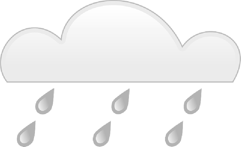 White Rain Cloud Png , Png Download - Monochrome Clipart (800x488), Png Download