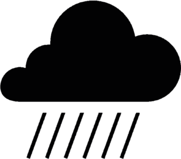 Rain Cloud Silhouette , Png Download Clipart (627x553), Png Download