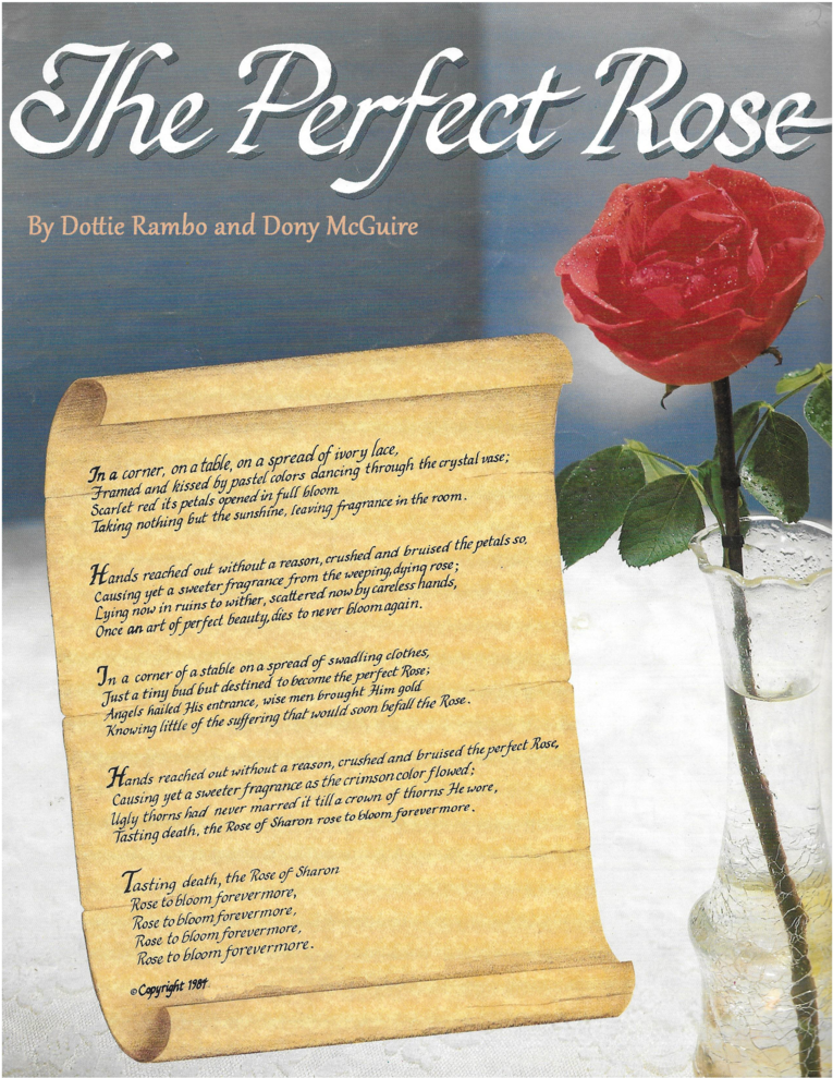 The Perfect Rose Sheet Music Cover Album Bkgrd - Garden Roses Clipart (1000x1000), Png Download
