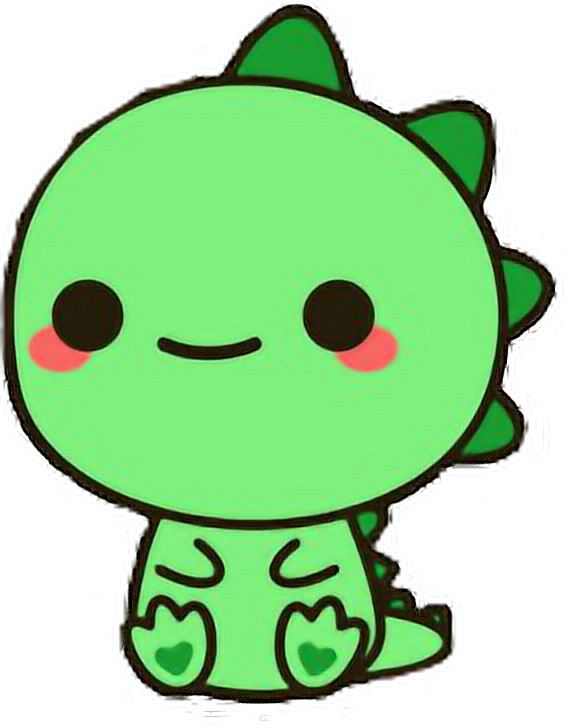 Kawaii Cute Tumblr Rawr Dinosaur Art Png Kawaii Cute - Kawaii Cute Animal Drawings Clipart (568x728), Png Download