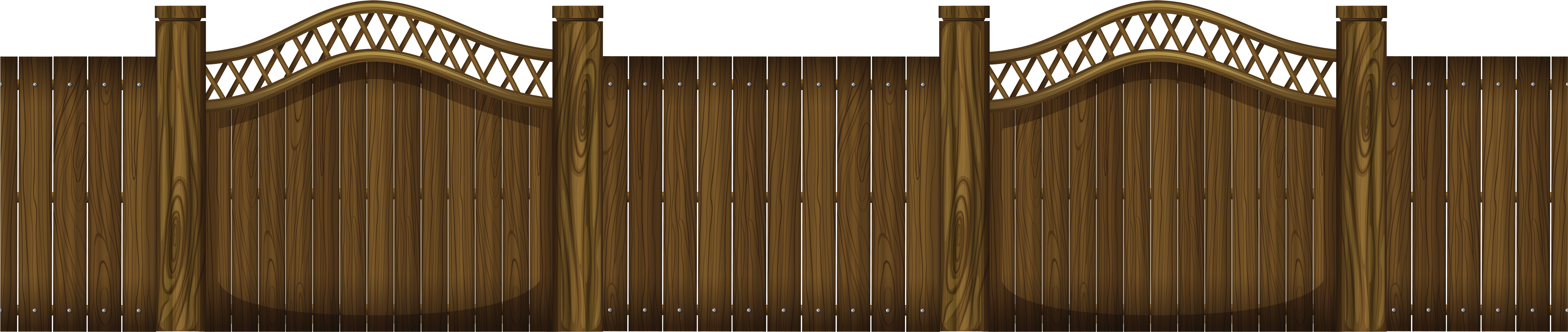 Wooden Fence Transparent Png Clip Art Image - Picket Fence (8000x1771), Png Download