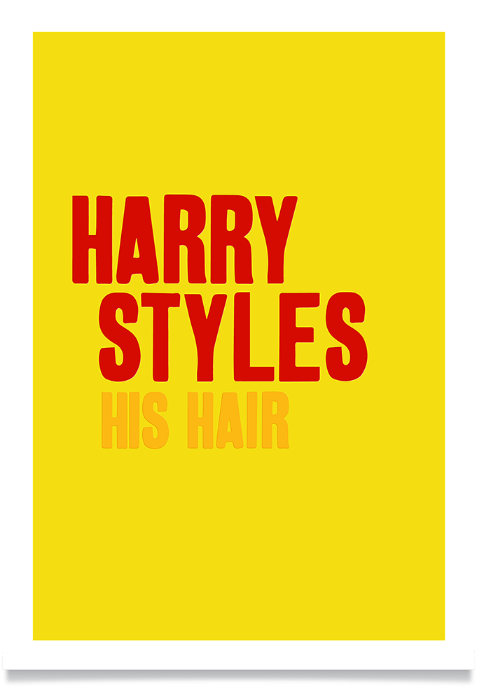 Harry Styles His Hair - Poster Clipart (1000x1000), Png Download