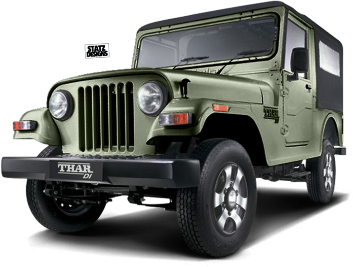 Mahindra Jeep - Thar Car Png Hd Clipart (887x600), Png Download