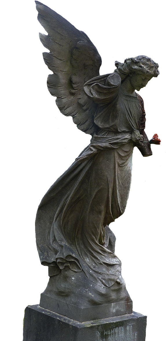 663 X 1205 6 - Angel Statues Png Clipart (663x1205), Png Download