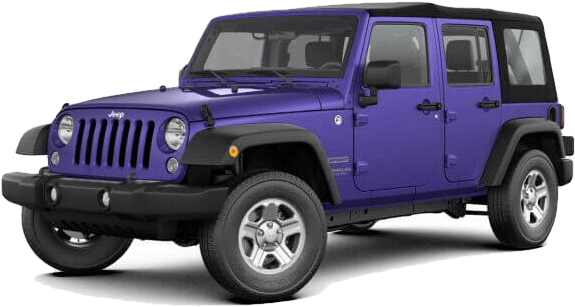 Xtreme Purple - 2 Door Jeep Wrangler 2018 Clipart (1000x350), Png Download