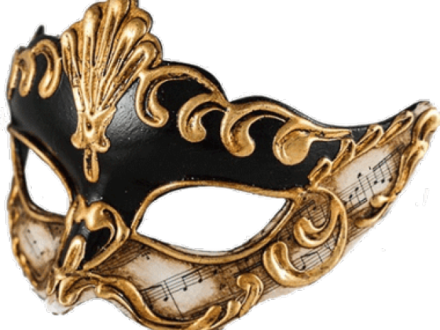 Masquerade Clipart Transparent Background - Gold Transparent Masquerade Mask - Png Download (640x480), Png Download