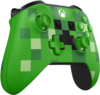 Gallery - Official Xbox One Minecraft Creeper Wireless Controller Clipart (748x421), Png Download