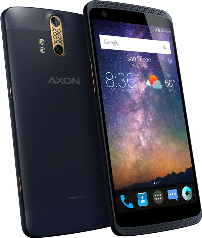 Axon Phone - Zte Axon Pro Phthalo Blue Clipart (726x809), Png Download