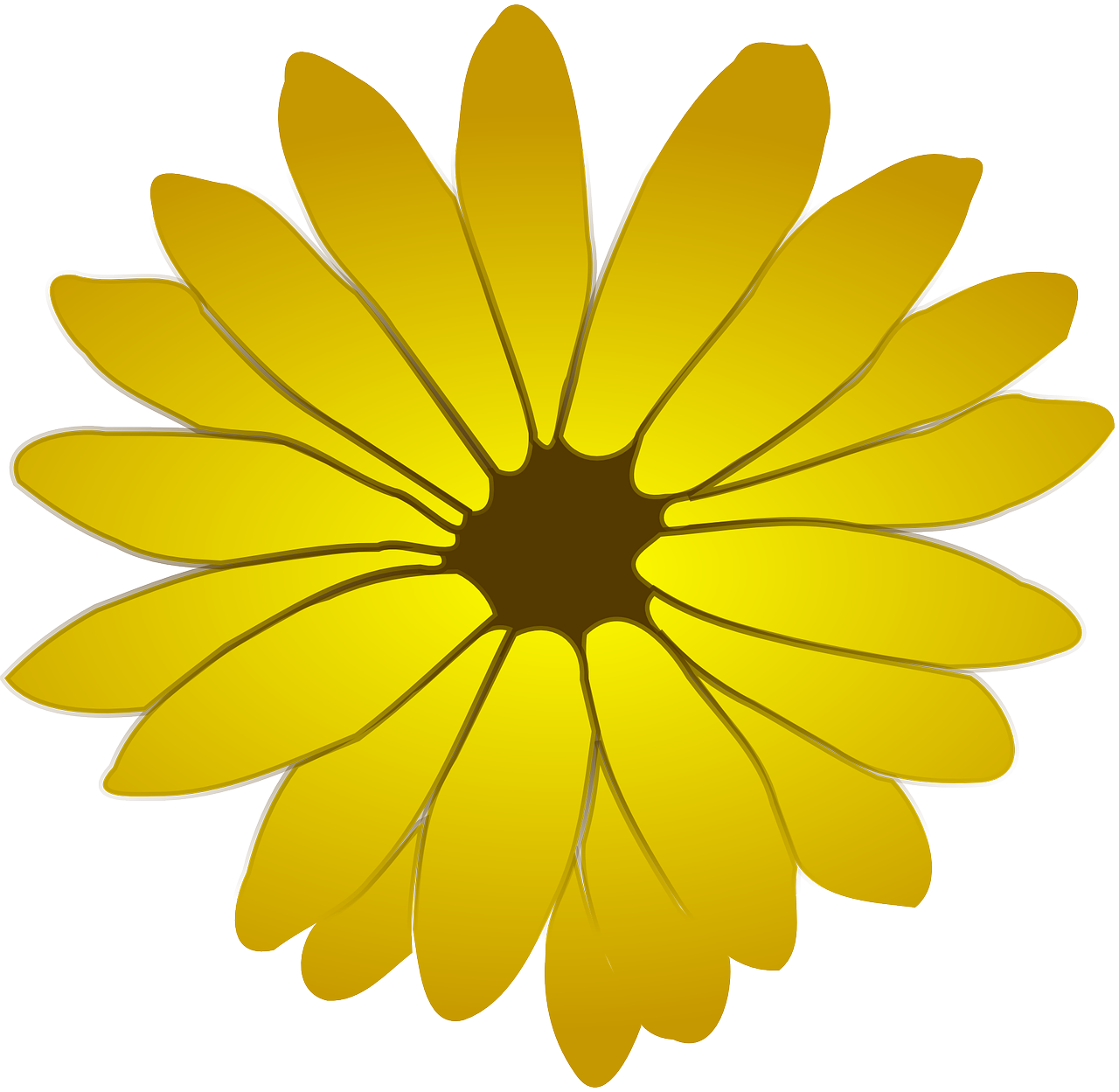 Yellow Flower Vector Png - Clip Art Flower Transparent Png (737x720), Png Download