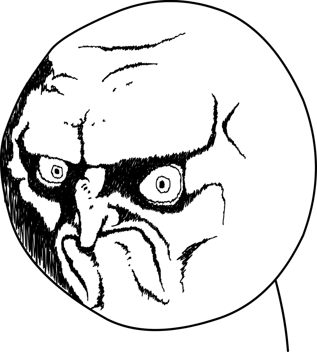 Disgusted Meme Face Png - No Rage Face Png Clipart (1024x1137), Png Download