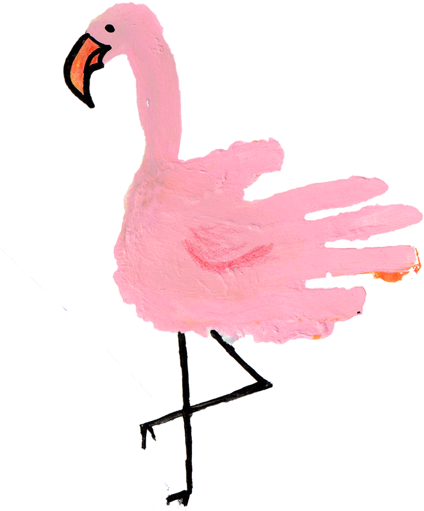 For Mamas Who Can't Get Baby's Hand To Open Or For - Greater Flamingo Clipart (1392x1653), Png Download