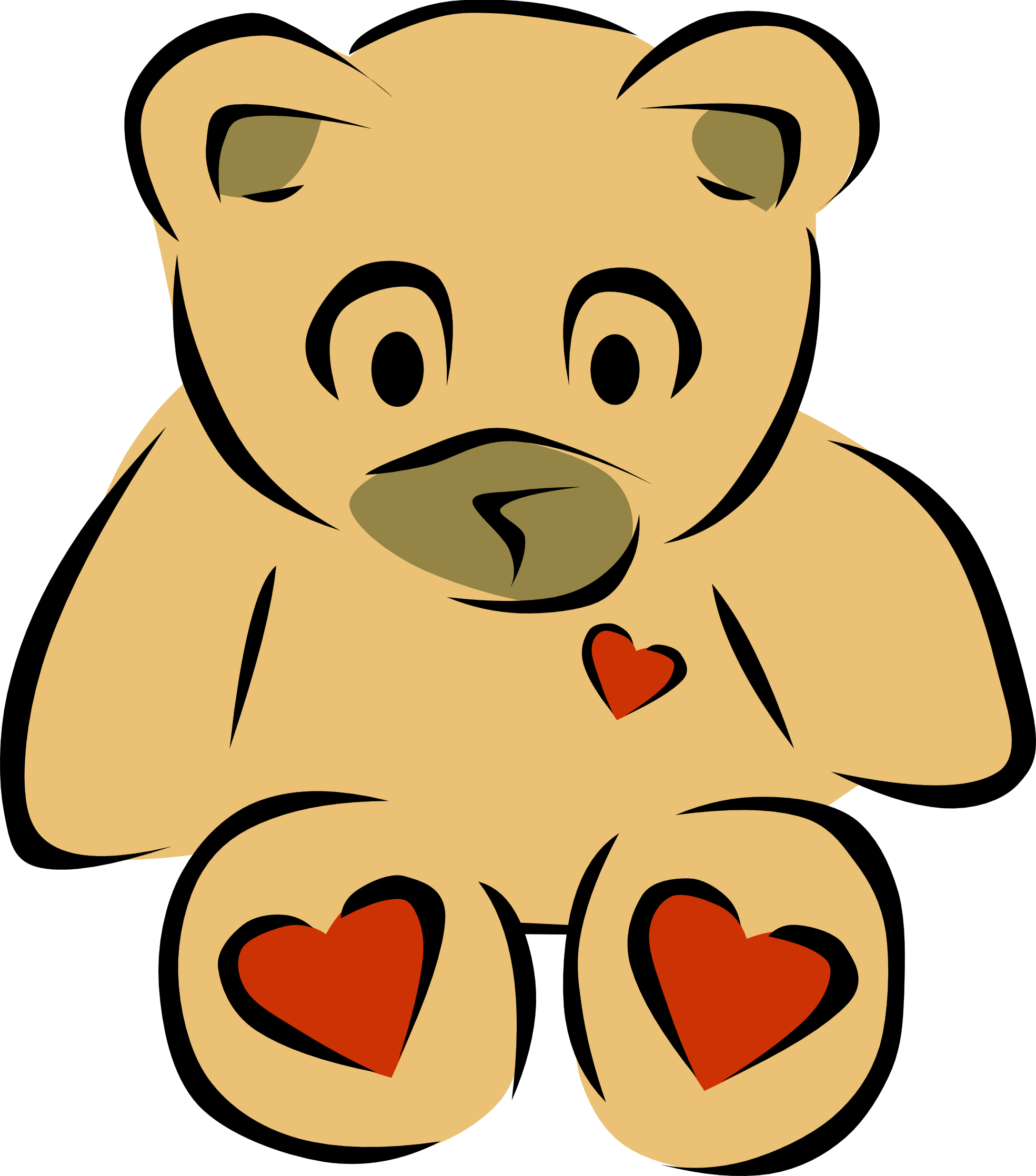 Baby Teddy Bear Clipart - Non Living Things Clipart - Png Download (1331x1511), Png Download