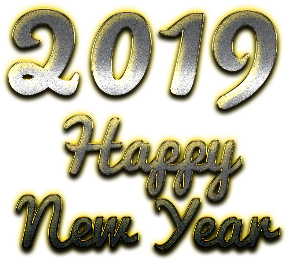 2019 Happy New Year Png Clipart - Calligraphy Transparent Png (1136x989), Png Download