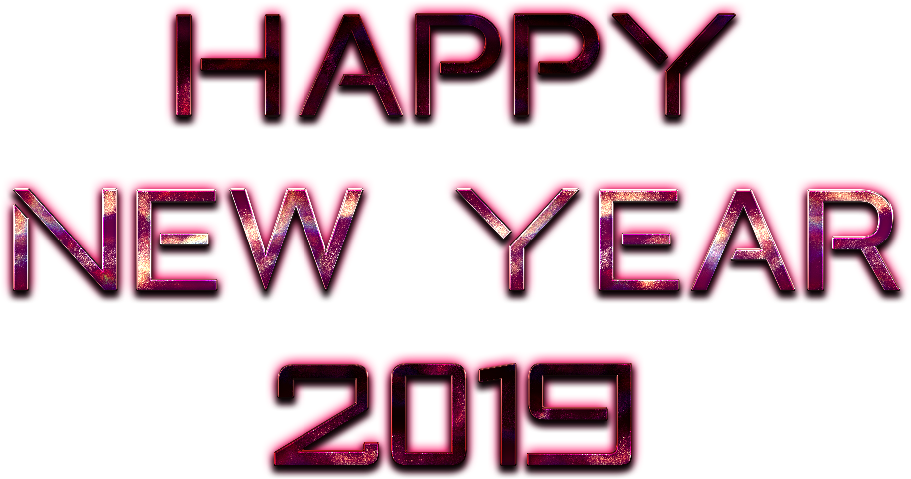 Happy New Year Png 2019 Background Png Image - Happy New Year 2019 Png Clipart (1849x1016), Png Download